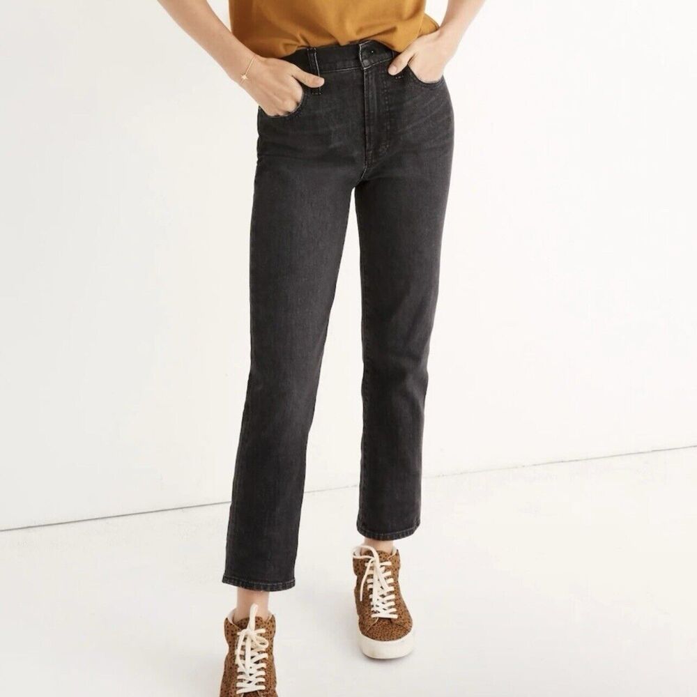 Madewell The Perfect Vintage Crop Sumner Black Jeans, Women’s Size 24